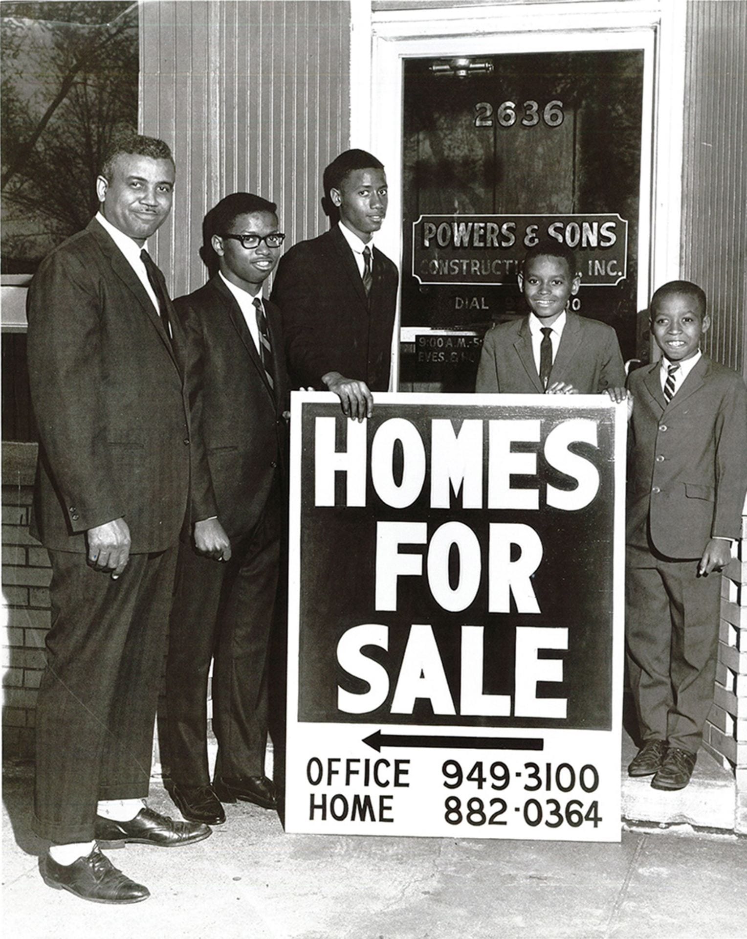 Mamon Powers, Sr., and his sons. (Photo courtesy of Powers & Sons Construction Company.)